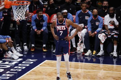 Kevin Durant, estrella de los Brooklyn Nets, en una fotografía de archivo. EFE/Jason Szenes