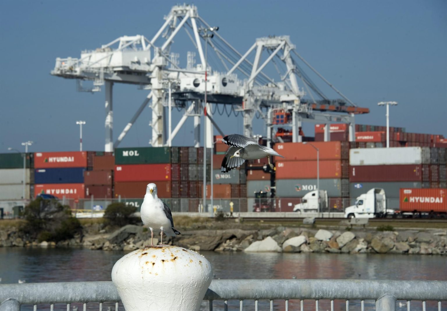 Vista de varios contenedores en el Puerto de Oakland, California (EEUU), donde llegan los barcos provenientes de Asia con productos de consumo. Imagen de archivo. EFE/JOHN G. MABANGLO