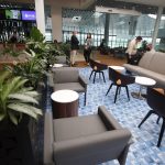 Fotografía del "Copa Club", una sala VIP de Copa Airlines, para sus pasajeros más frecuentes en la reciente terminal dos (T2) del Aeropuerto Internacional de Tocumen, hoy en Ciudad de Panamá (Panamá). EFE/Carlos Lemos