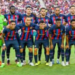 Los jugadores del FC Barcelona posan para la foto inicial hoy, en un partido amistoso entre el Inter Miami CF y el FC Barcelona, en el Estadio DRV PNK en Fort Lauderdale, Florida (EEUU). EFE/ Giorgio Viera