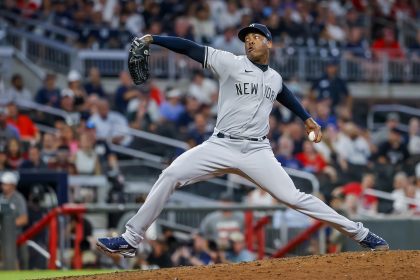 El lanzador de los New York Yankees Aroldis Chapman, en una fotografía de archivo. EFE/EPA/Erik S. Lesser