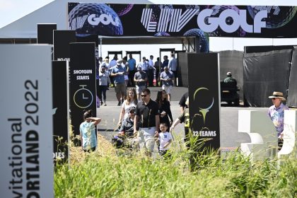 Vista de logo de un torneo LIV Golf, en una fotografía de archivo. EFE/Troy Wayrynen