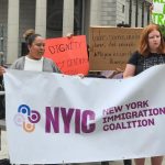 Activistas protestan hoy frente a la sede del Servicio de Control de Aduanas e Inmigracion (ICE) en Nueva York (EE.UU.). EFE/ Ruth E. Hernández