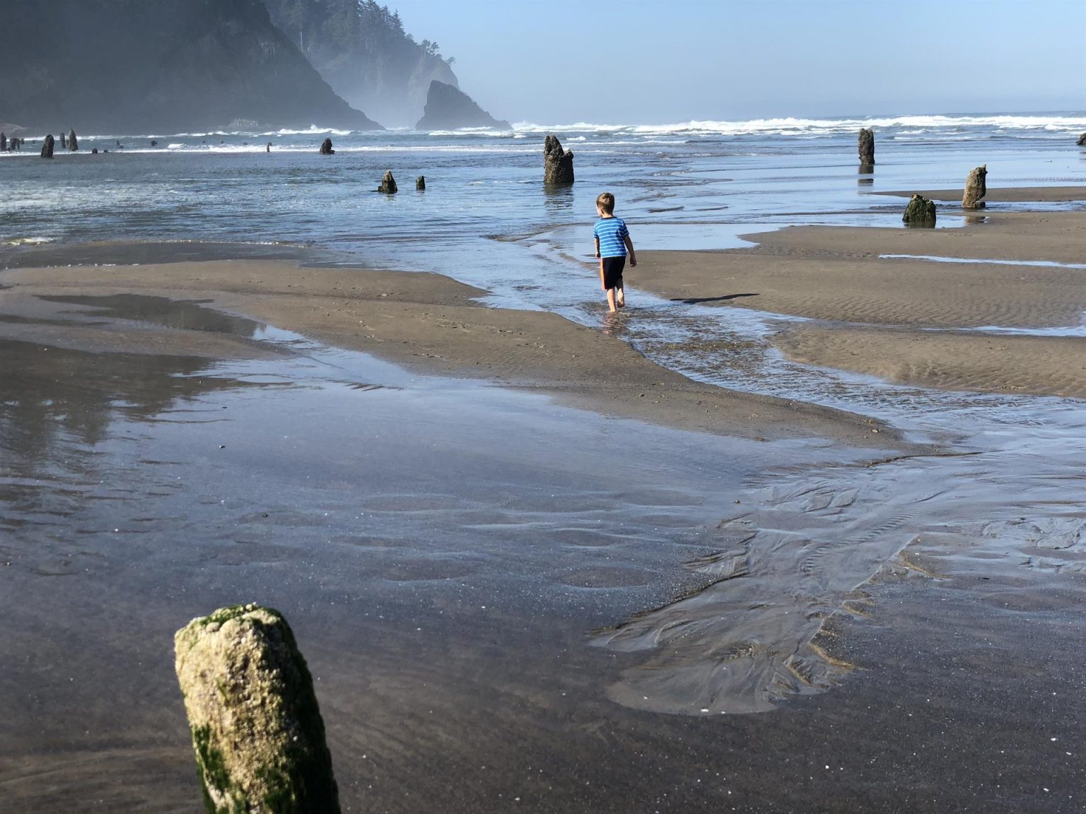 Fotografía de archivo que muestra a un niño jugando en una playa del estado de Oregon (EEUU). EFE/Tania Cidoncha