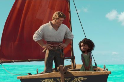 Fotograma cedido hoy por Netflix que muestra a la joven Maisie Brumble junto al marinero Jacob Holland en la nueva película animada "The Sea Beast". EFE/ Netflix /SOLO USO EDITORIAL /SOLO DISPONIBLE PARA ILUSTRAR LA NOTICIA QUE ACOMPAÑA (CRÉDITO OBLIGATORIO)