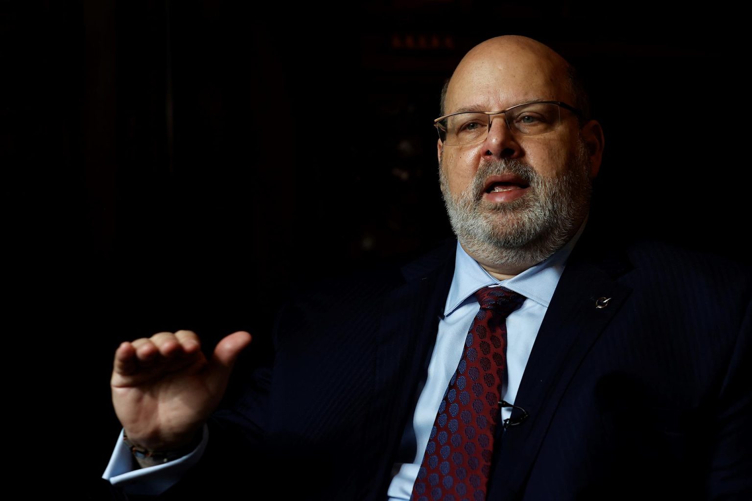 El presidente de la Sociedad Interamericana de Prensa (SIP), el hondureño Jorge Canahuati, durante la entrevista con EFE en Madrid. Imagen de archivo. EFE/ Chema Moya