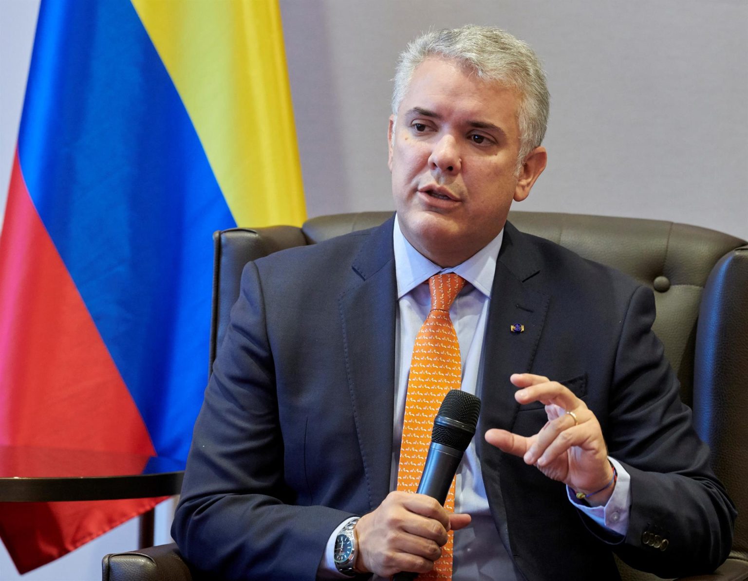 Imagen de archivo del presidente de Colombia, Iván Duque. EFE/Horst Wagner