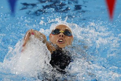 Sophie Harvey de Canada compite en 400m combinado femenino. Imagen de archivo. EFE/ Paolo Aguilar