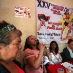 Mujeres y activistas participan en el XXV encuentro de la Red Mexicana de Trabajo Sexual, el 28 de julio de 2022 en Ciudad de México (México). EFE/Sáshenka Gutiérrez