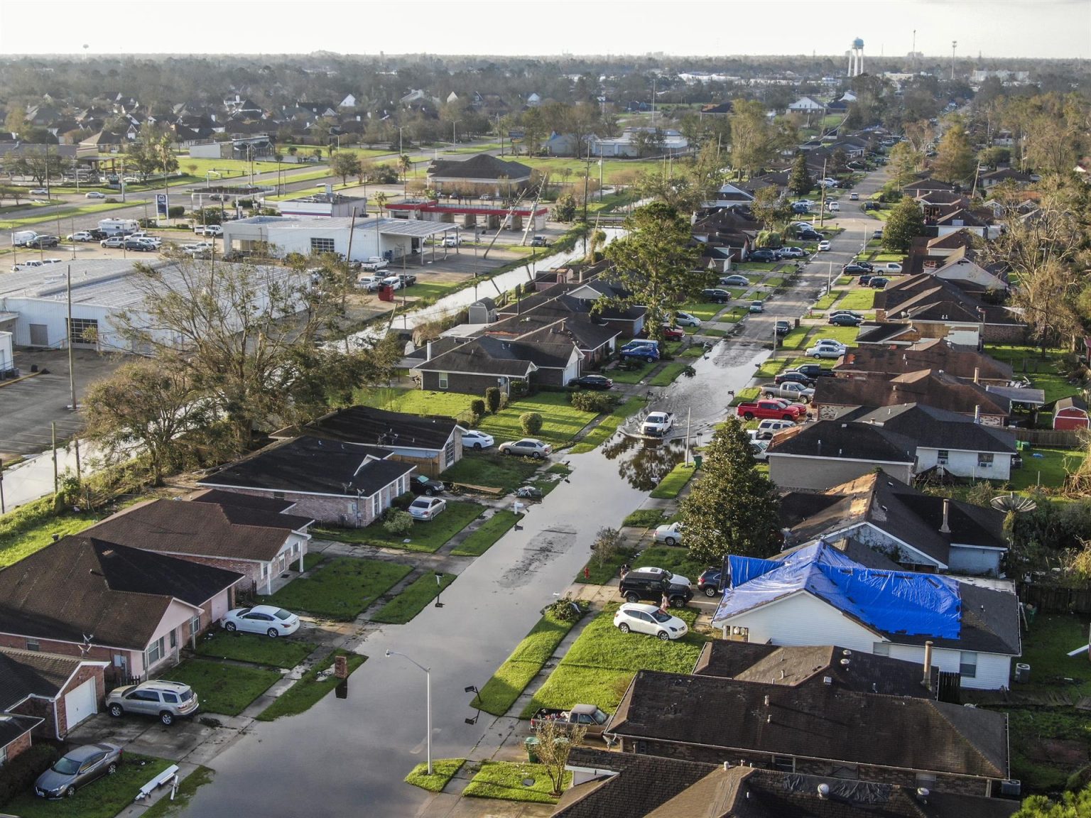 Vista aérea de los daños ocasionados por el huracán Ida en La Place, Louisiana (Estados Unidos). Imagen de archivo. EFE/ Tannen Maury