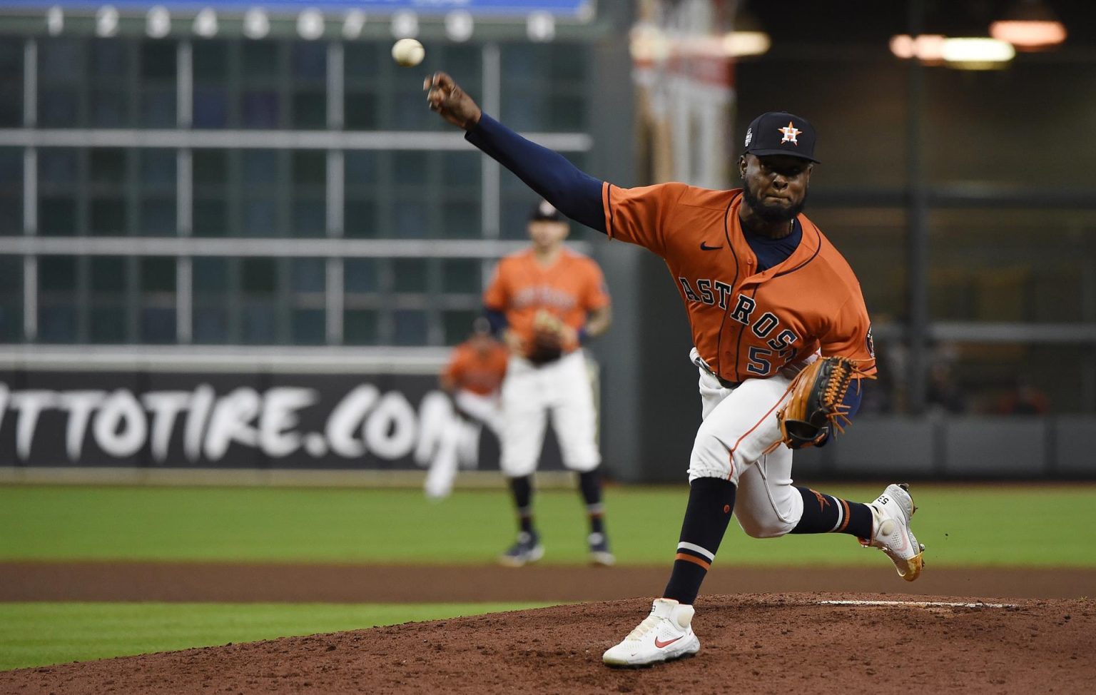 El lanzador de los Houston Astros Cristian Javier, en una fotografía de archivo. EFE/EPA/Ken Murray