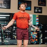 Fotografía cedida por Hennessy del boxeador mexicano Saúl "Canelo"Álvarez durante una sesión de entrenamiento. EFE/ Hennessy / SOLO USO EDITORIAL/ SOLO DISPONIBLE PARA ILUSTRAR LA NOTICIA QUE ACOMPAÑA (CRÉDITO OBLIGATORIO)