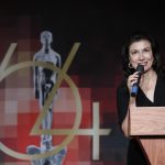 La presidenta de Academia Mexicana de Artes y Ciencias Cinematográficas (AMACC), Leticia Huijara, habla durante el anuncio de los nominados al Premio Ariel 2022, hoy en el Museo Rufino Tamayo, en la Ciudad de México (México). EFE/Mario Guzmán