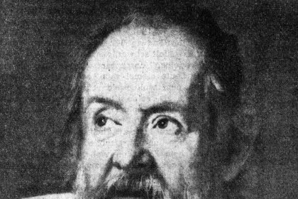 Retrato, realizado por  Sustermans, del astrónomo y físico italiano Galileo Galilei (1564-1642) fundador de la cinemática e iniciador del método experimental.