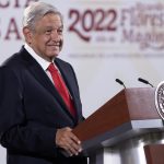 Fotografía cedida por la presidencia de México del presidente mexicano, Andrés Manuel López Obrador, durante una rueda de prensa hoy en Palacio Nacional, de la Ciudad de México (México). EFE/Presidencia de México/SOLO USO EDITORIAL/SOLO DISPONIBLE PARA ILUSTRAR LA NOTICIA QUE ACOMPAÑA(CRÉDITO OBLIGATORIO)