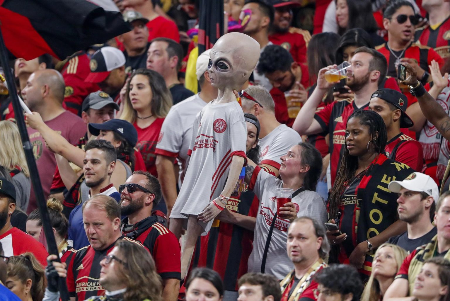 Fanáticos del Atlanta United , en una fotografía de archivo. EFE/EPA/Erik S. Lesser