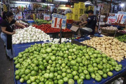 Comerciantes ofrecen sus productos en el Mercado Jamaica, en la Ciudad de México (México). Imagen de archivo. EFE/Isaac Esquivel