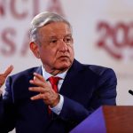 Fotografía de archivo del presidente de México, Andrés Manuel López Obrador, durante su conferencia matutina, en el Palacio Nacional en Ciudad de México (México). EFE/ Isaac Esquivel