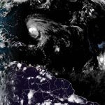 Imagen satelital cedida hoy martes por la Oficina Nacional de Administración Oceánica y Atmosférica de Estados Unidos (NOAA), a través del Centro Nacional de Huracanes (NHC), donde se muestra la localización de la tormenta tropical Earl en el Atlántico. EFE/NOAA-NHC /SOLO USO EDITORIAL /NO VENTAS /SOLO DISPONIBLE PARA ILUSTRAR LA NOTICIA QUE ACOMPAÑA /CRÉDITO OBLIGATORIO