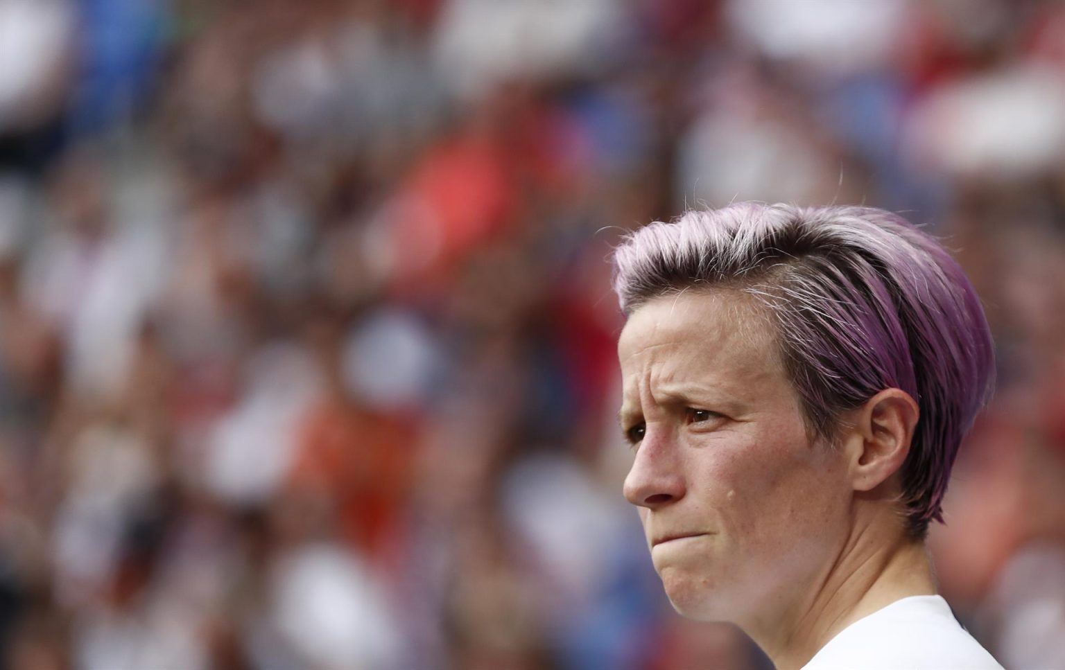 Megan Rapinoe de las Reign, en una fotografía de archivo. EFE/EPA/IAN LANGSDON