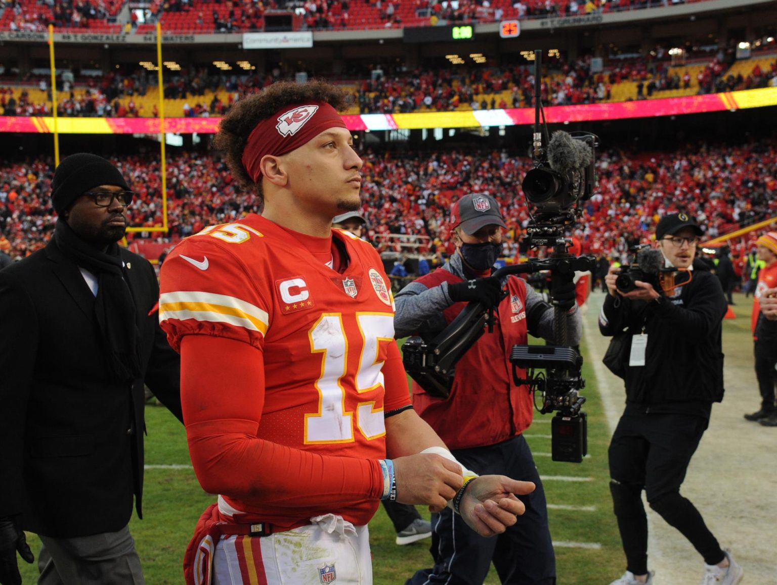 Patrick Mahomes de los Kansas City Chiefs, en una fotografía de archivo. EFE/EPA/DAVE KAUP