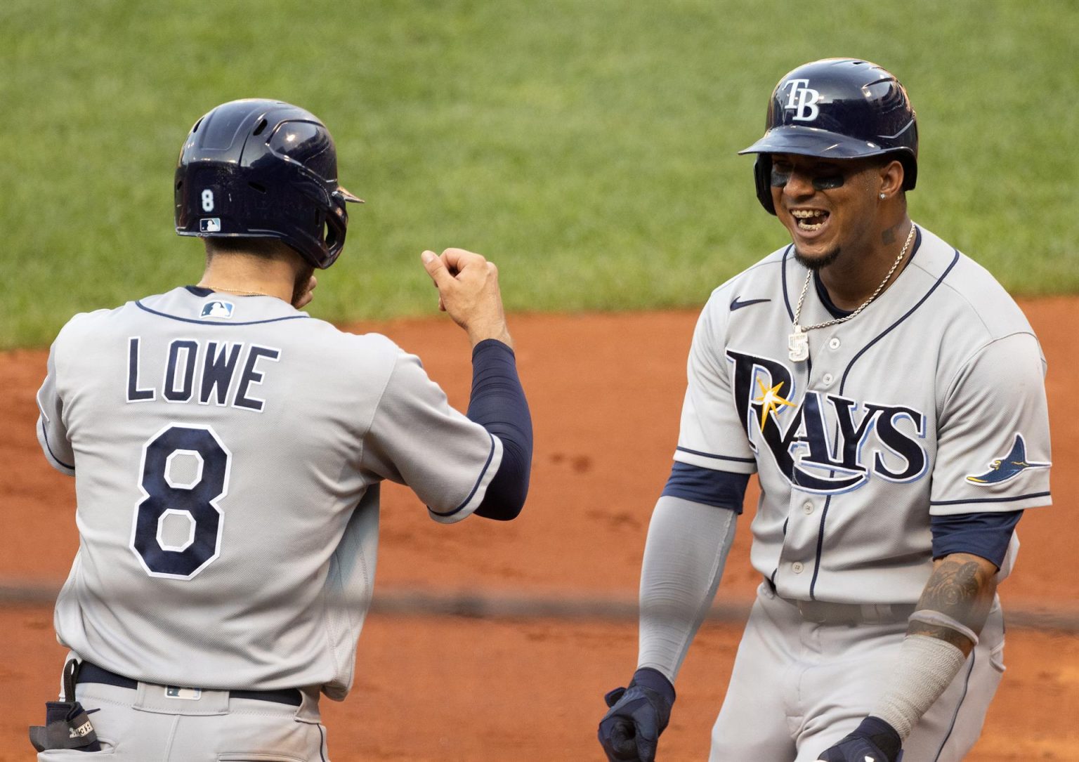 Jugadores de los Rays celebran, en una fotografía de archivo. EFE/EPA/CJ Gunther