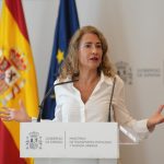 La ministra de Transportes, Movilidad y Agenda Urbana, Raquel Sánchez, da un discurso, imagen de archivo. EFE/ Borja Sanchez-Trillo