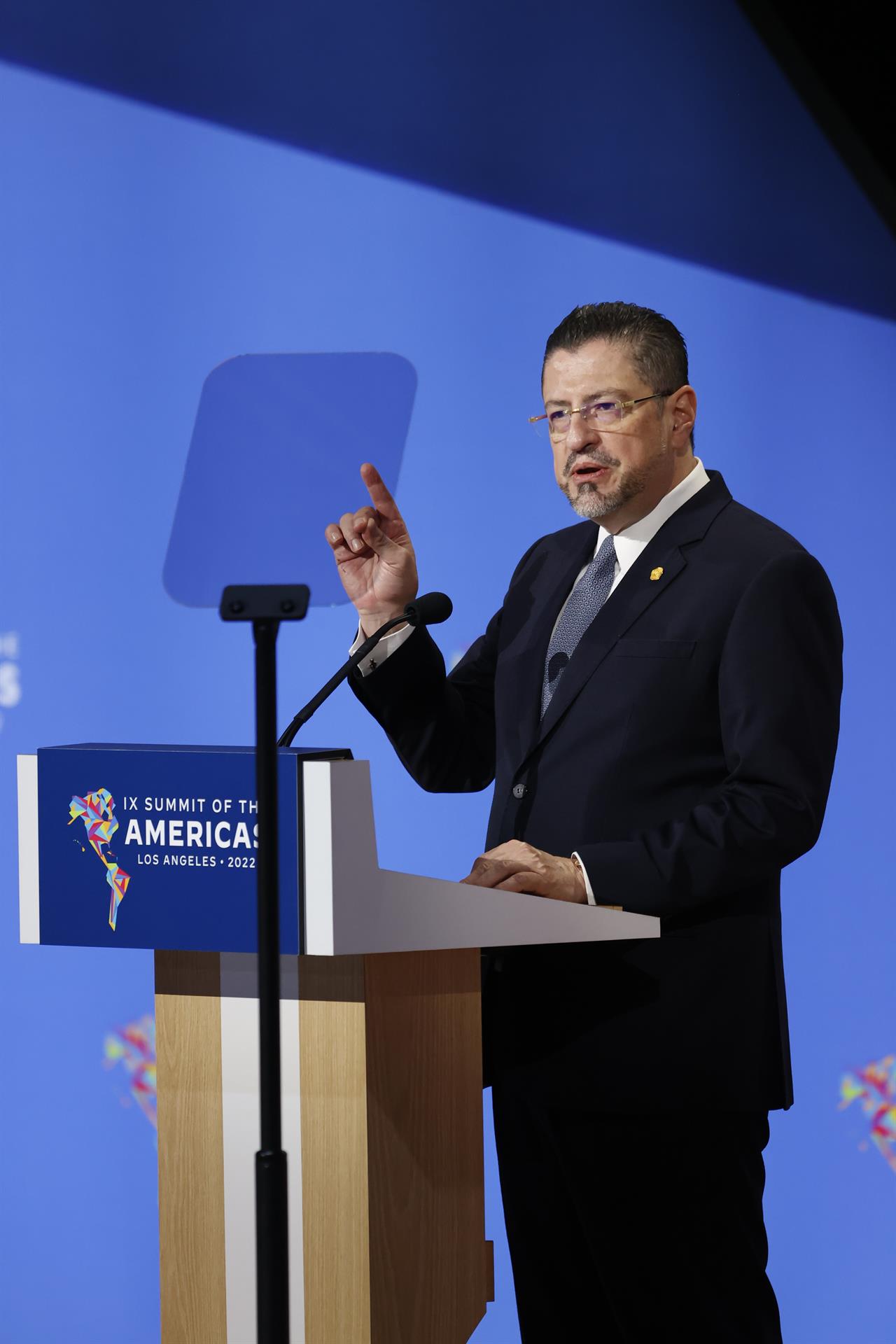 Fotografía de archivo del presidente de Costa Rica, Rodrigo Alberto Chaves. EFE/ Alberto Valdes