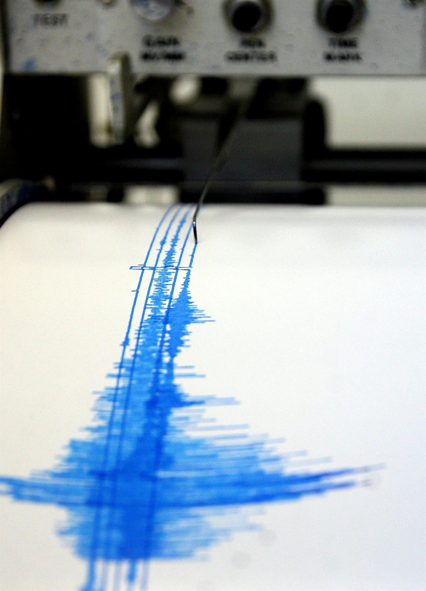 Fotografía de archivo de una lectura del sismógrafo ubicado al sur de la ciudad mexicana de Ensenada. EFE/Alejandro Zepeda