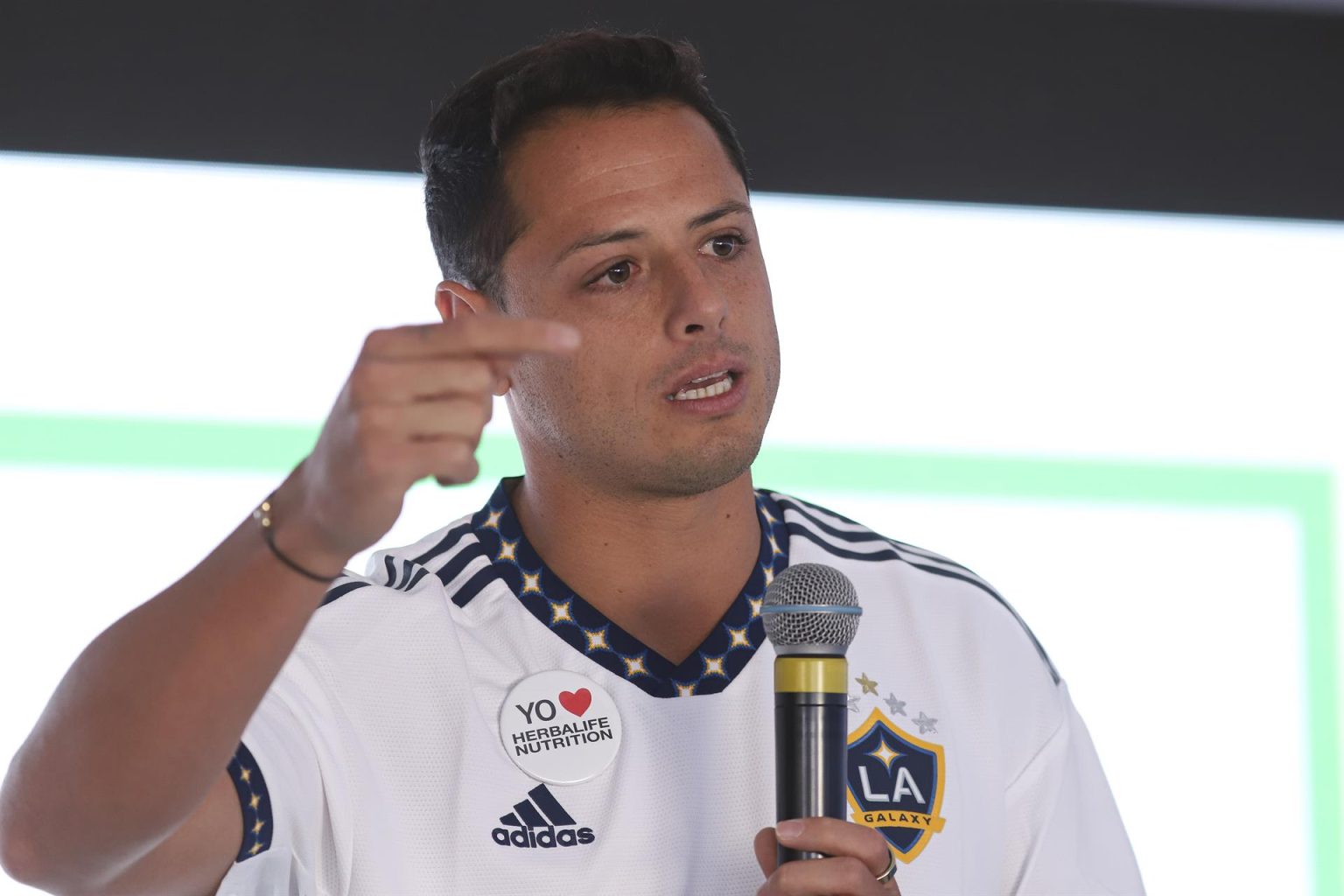 Foto de archivo del futbolista mexicano de Los Angeles Galaxy Javier Hernández. EFE/Francisco Guasco