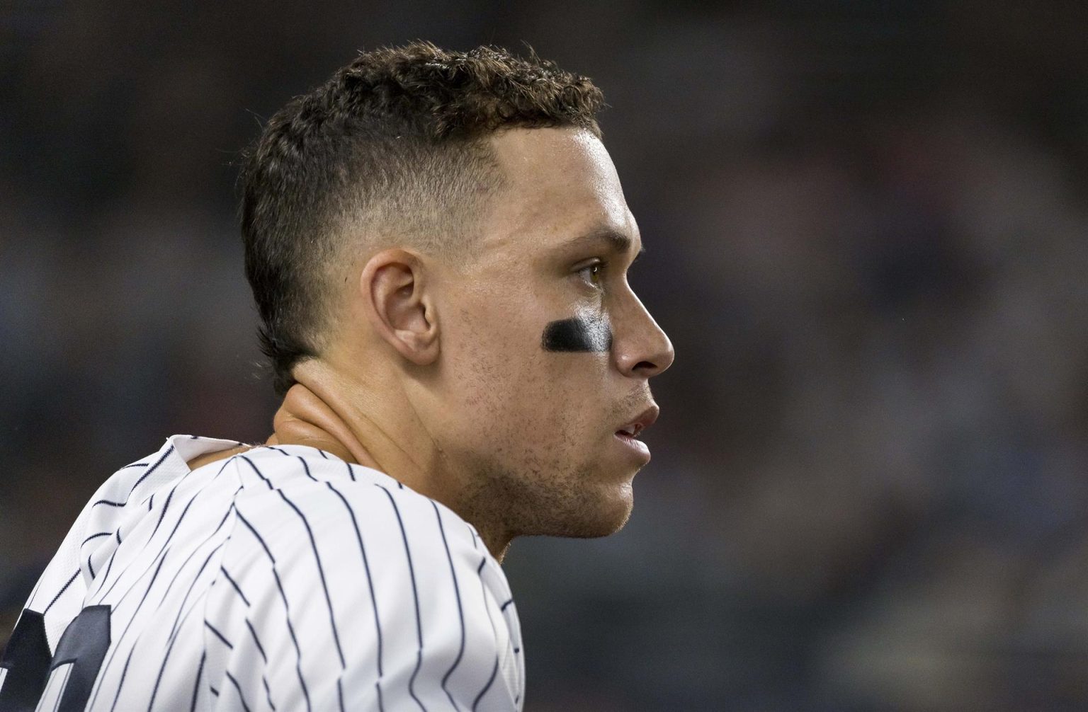 Fotografía de archivo en la que se registró al jardinero y bateador estelar de la MLB, Aaron Judge, en Nueva York (NY, EE.UU.). EFE/Justin Lane