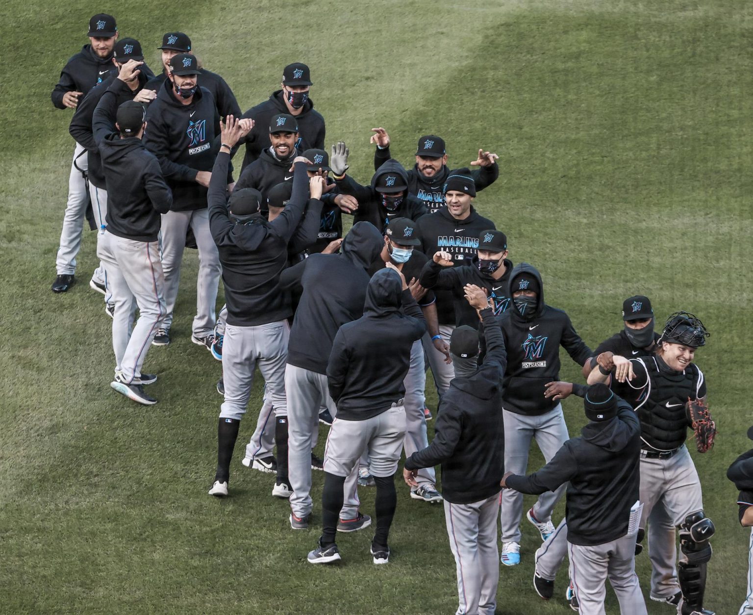 Los jugadores de los Marlins de Florida, en una fotografía de archivo. EFE/EPA/Tannen Maury