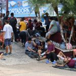 Migrantes centroamericanos permanecen en un campamento improvisado el 18 de noviembre de 2022, en la ciudad de Tapachula, estado de Chiapas (México). EFE/Juan Manuel Blanco