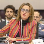 La vicepresidente tercera y ministra de Transición Energética de España, Teresa Ribera, interviene en el segmento ministerial de la Conferencia de la ONU sobre Biodiversidad COP15 hoy, en Montreal (Canadá). EFE/Julio César Rivas