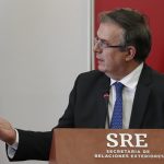 El canciller mexicano, Marcelo Ebrard habla durante una conferencia de prensa hoy, en la Ciudad de México (México). EFE/Mario Guzmán