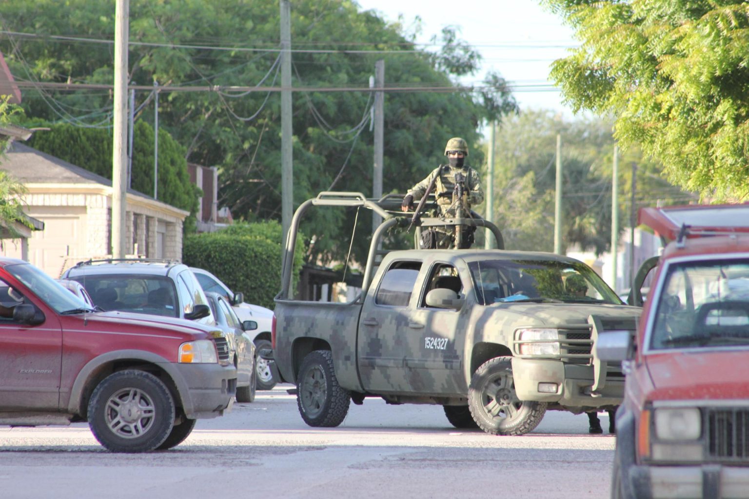 La Secretaría avisó en sus redes oficiales de "situaciones de riesgo en diferentes puntos de la ciudad de Nuevo Laredo", aunque "las autoridades de seguridad informan que la situación ya está controlada". Imagen de archivo. EFE/Alfredo Peña