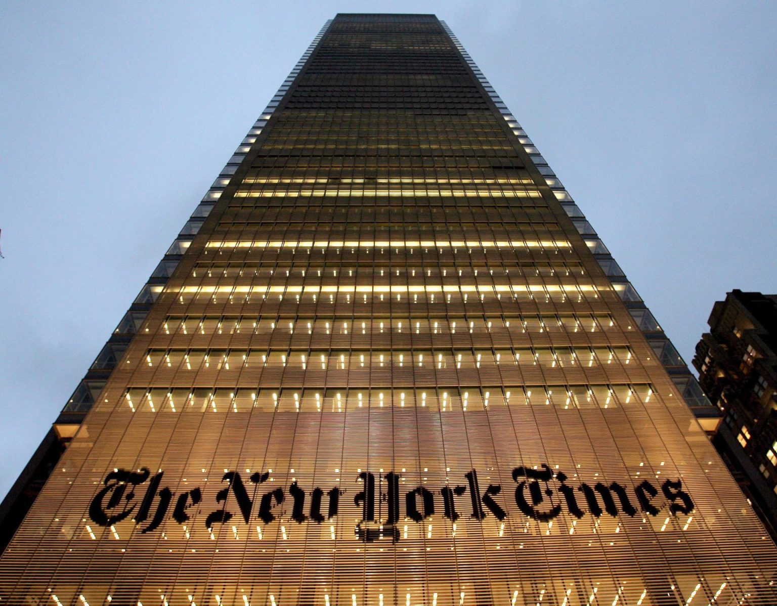 Vista de la sede principal del diario estadounidense The New York Times. Imagen de archivo. EFE/JUSTIN LANE