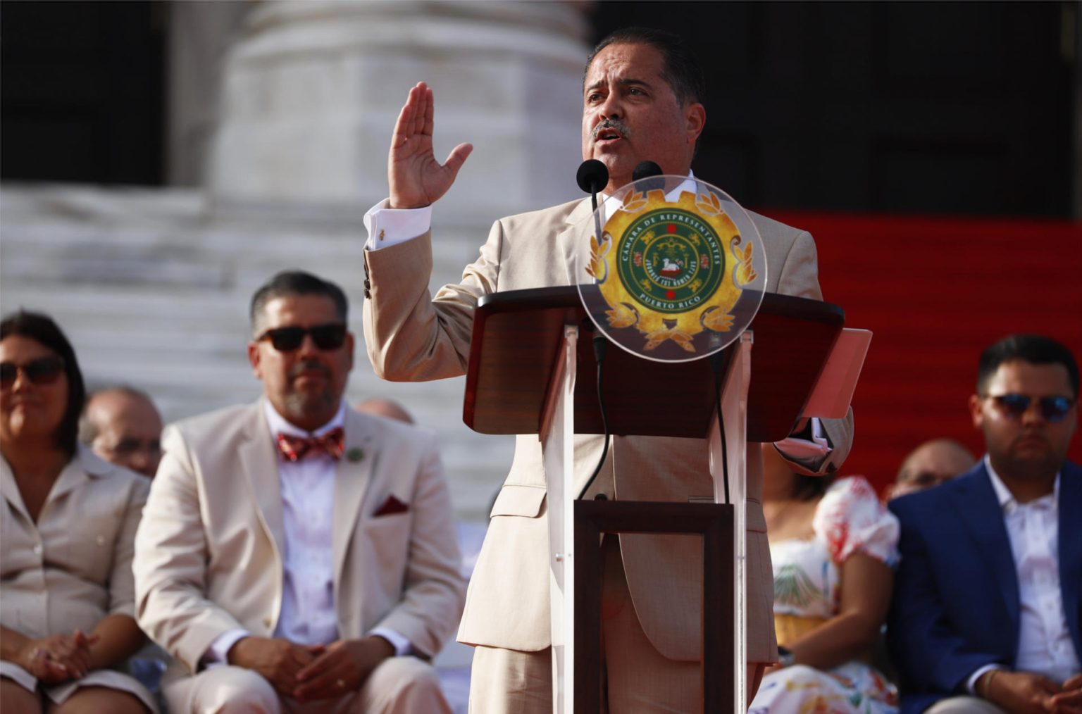 El presidente del Senado de Puerto Rico, José Luis Dalmau (c). Imagen de archivo. EFE/ Thais Llorca