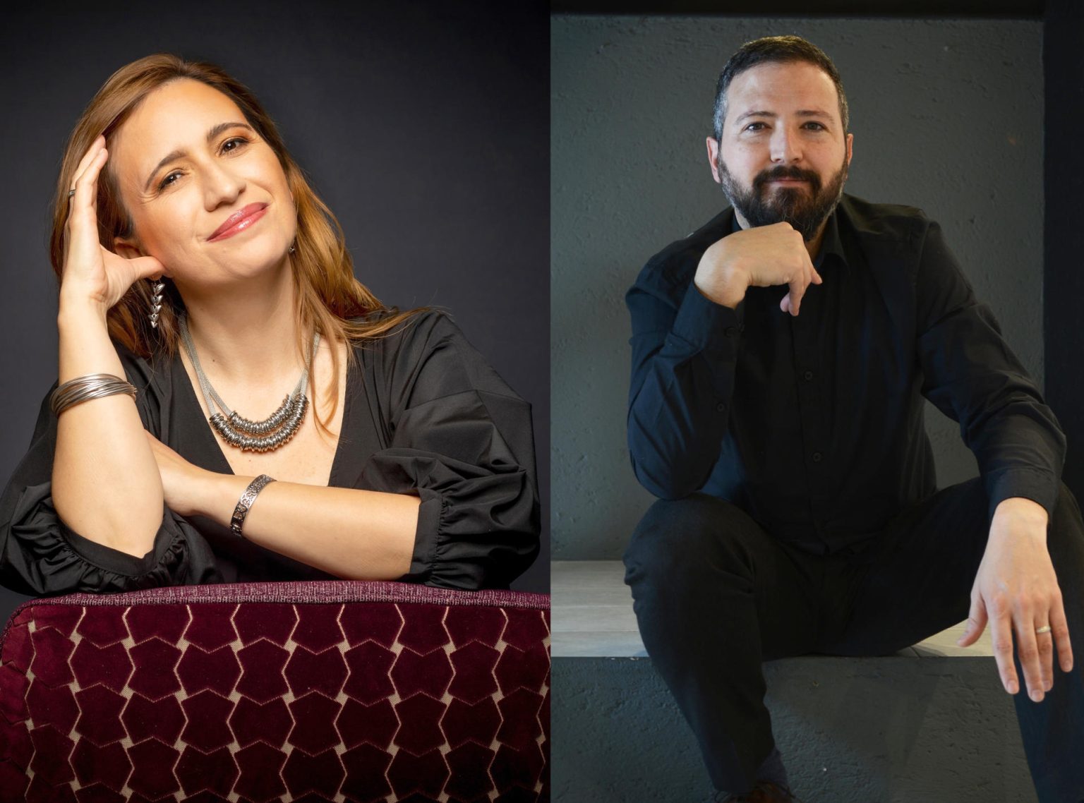 Composición de dos fotografías personales cedidas por Molina Lehmann y Alfonso Molina donde aparece la dramaturga mexicana Mayu Molina Lehmann, y su hermano, el músico Alfonso Molina, artífices del musical "Monarch: A Mexican-American Musical" que se presenta el fin de semana (9 al 11 de diciembre) en el Los Angeles Theatre Center (LATC) en Los Ángeles, California (Estados Unidos). EFE/ Molina Lehmann Y Alfonso Molina / SOLO USO EDITORIAL/ SOLO DISPONIBLE PARA ILUSTRAR LA NOTICIA QUE ACOMPAÑA (CRÉDITO OBLIGATORIO)