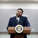 Fotografía de archivo del secretario de Salud, Carlos Mellado, ofrece declaraciones hoy, desde la Fortaleza en San Juan (Puerto Rico). FE/ Thais Llorca