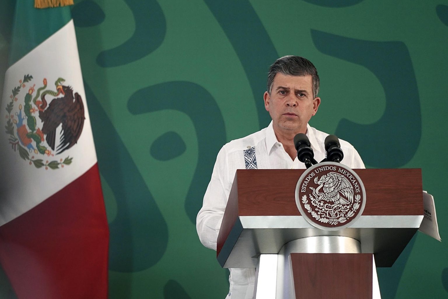 Fotografía cedida por la Presidencia de México, del titular de la Procuraduría Federal del Consumidor (Profeco), Ricardo Sheffield, durante una conferencia de prensa, hoy, en la ciudad de Campeche (México). EFE/ Presidencia De México SÓLO USO EDITORIAL/SÓLO DISPONIBLE PARA ILUSTRAR LA NOTICIA QUE ACOMPAÑA (CRÉDITO OBLIGATORIO)