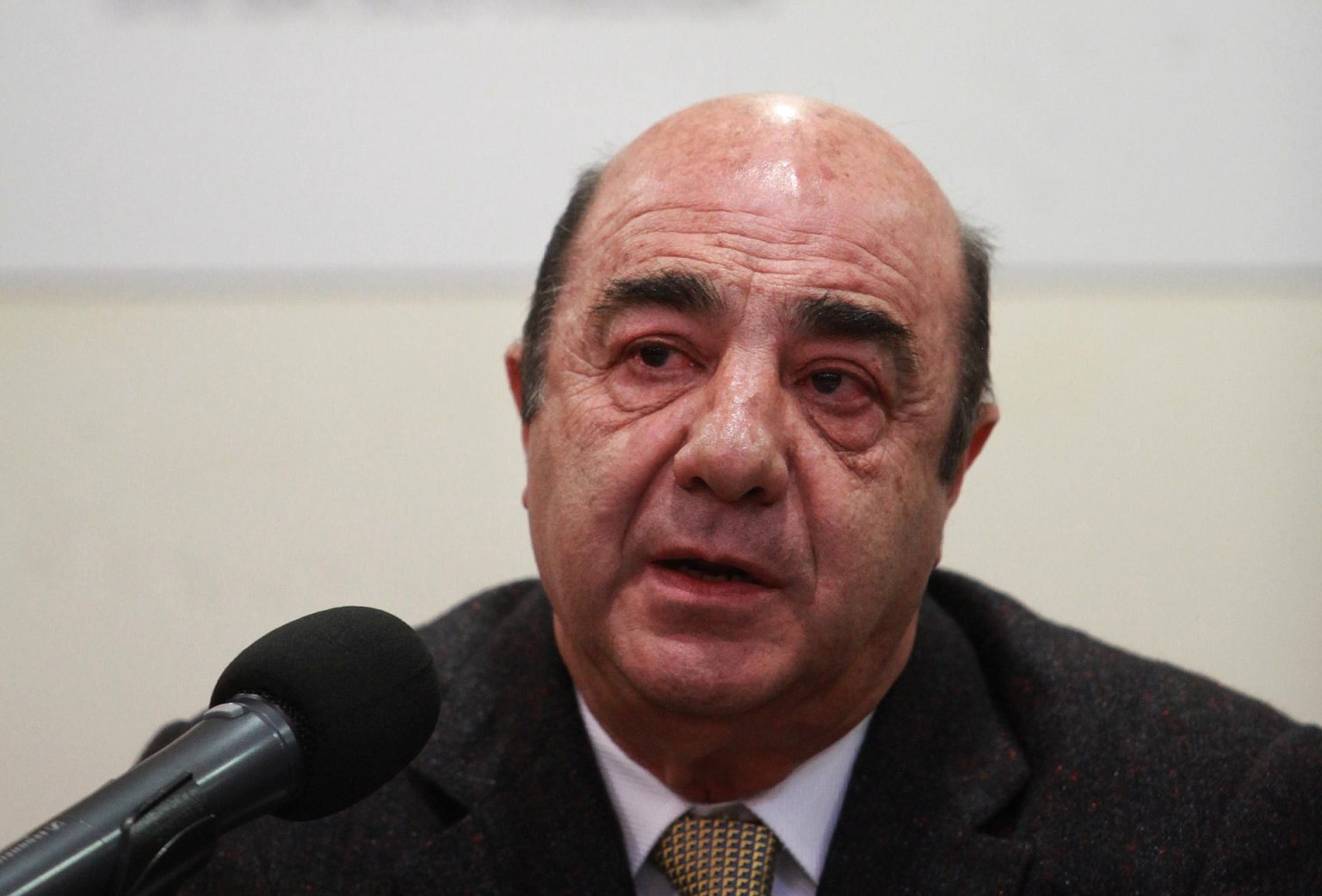 Fotografía de archivo fechada el 21 de julio de 2014 del Procurador General de la República, Jesús Murillo Karam, durante una rueda de prensa en Ciudad de México (México). EFE/Sáshenka Gutiérrez