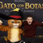 El actor Antonio Banderas, durante la presentación de la película “El Gato con Botas: El último deseo”, la secuela de la exitosa película de animación de DreamWorks Animation (Shrek, Los Croods, Los Tipos Malos) que trae de vuelta a la gran pantalla al felino más famoso de Hollywood, este martes  en Madrid. EFE/ Chema Moya