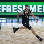 Juancho Hernangomez de los Toronto Raptors, en una fotografía de archivo. EFE/Eduardo Lima