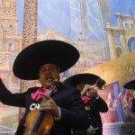 Músicos del Mariachi Internacional CHG actúan durante la presentación del Encuentro Internacional del Mariachi y la Charrería, hoy en la ciudad de Guadalajara, Jalisco (México). EFE/Francisco Guasco