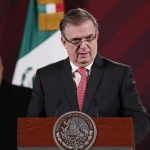 El canciller mexicano Marcelo Ebrard, habla hoy durante una conferencia de prensa. Imagen de archivo. EFE/José Méndez