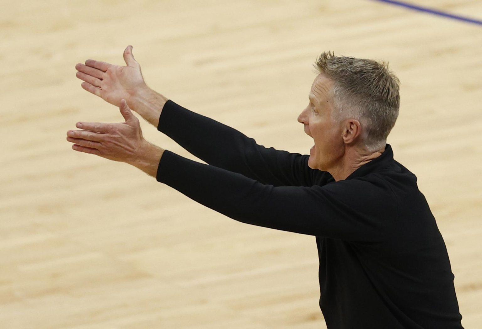 Fotografía de archivo del entrenador de Golden State, Steve Kerr EFE/EPA/JOHN G. MABANGLO