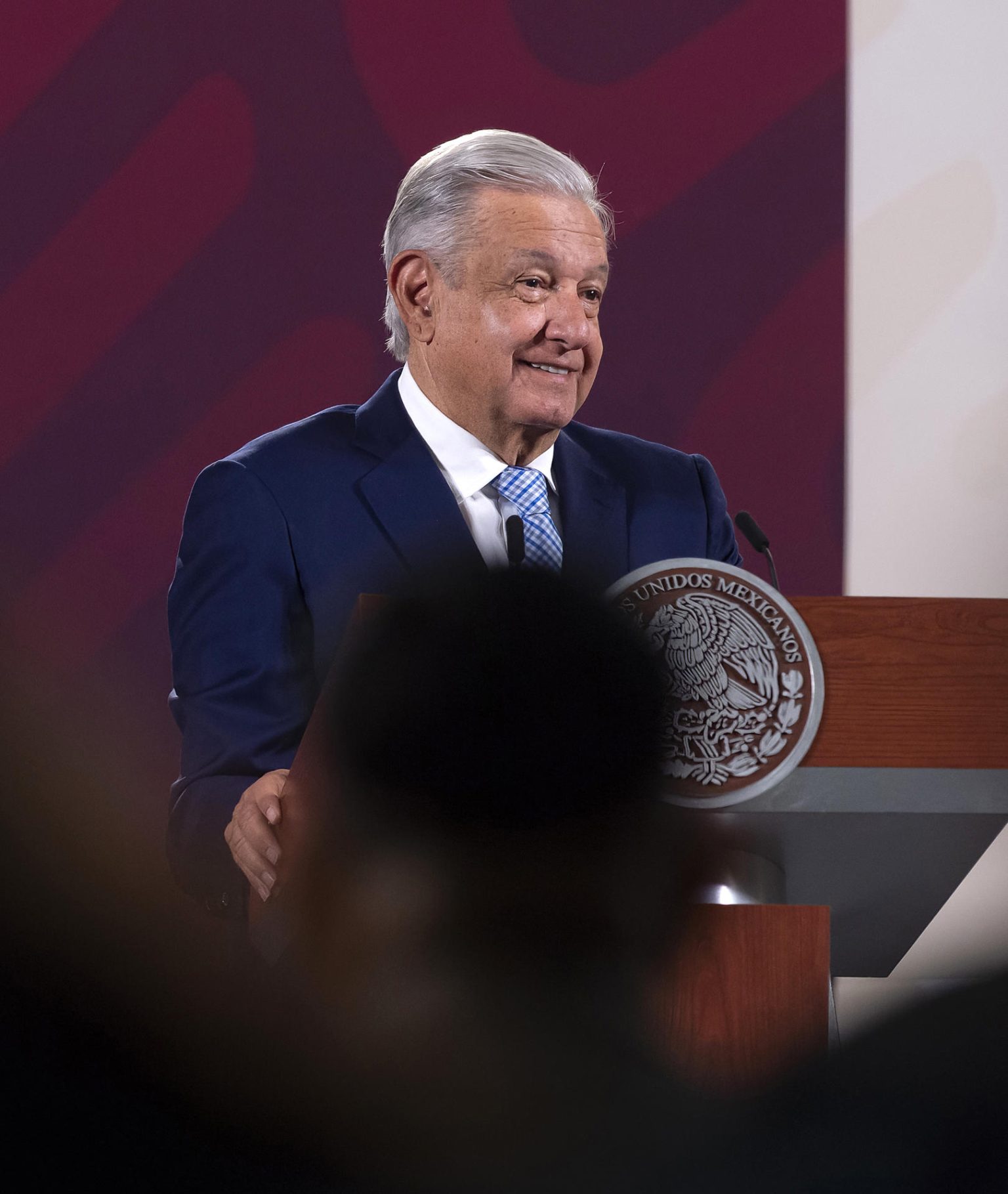 Fotografía cedida hoy, por la presidencia de México, del mandatario mexicano, Andrés Manuel López Obrador, durante una rueda de prensa en Palacio Nacional de la Ciudad de México (México). EFE/Presidencia de México/SOLO USO EDITORIAL/SOLO DISPONIBLE PARA ILUSTRAR LA NITICIA QUE ACOMPAÑA(CRÉDITO OBLIGATORIO)