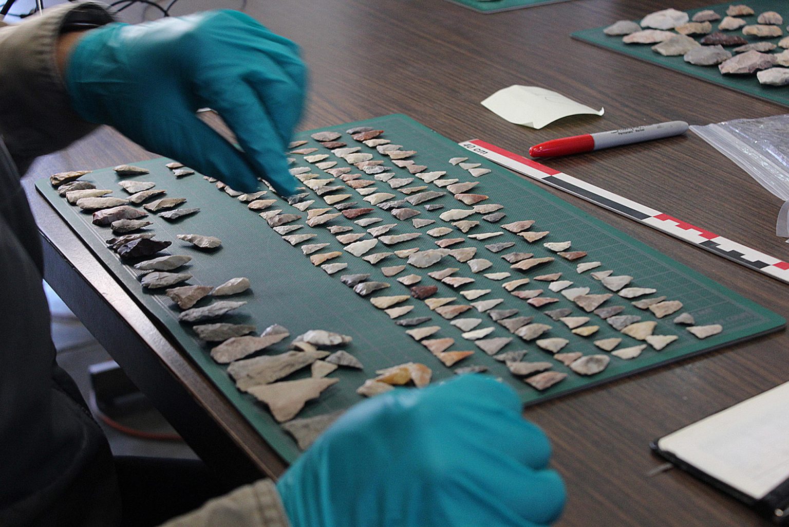 Fotografía cedida hoy por el Instituto Nacional de Antropología e Historia (INAH), de una colección de flechas milenarias devueltas al gobierno de México, en la ciudad de Hermosillo, Sonora (México). EFE/ Instituto Nacional de Antropología e Historia /SOLO USO EDITORIAL/SOLO DISPONIBLE PARA ILUSTRAR LA NOTICIA QUE ACOMPAÑA (CRÉDITO OBLIGATORIO)