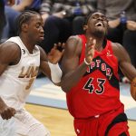 Fotografía de archivo de Pascal Siakam (d) de Toronto Raptors. EFE/ David Maxwell